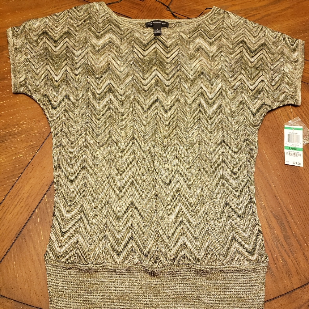 Women's Knit Dress Shirt INC Size L